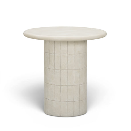 Fafo Beige Indoor/Outdoor Concrete Side Table by TOV Furniture at Eve Furniture