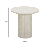 Fafo Beige Indoor/Outdoor Concrete Side Table by TOV Furniture at Eve Furniture