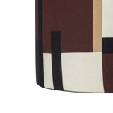 Lucy Mud Brown Abstract Print Mushroom Accent Stool by TOV Furniture at Eve Furniture