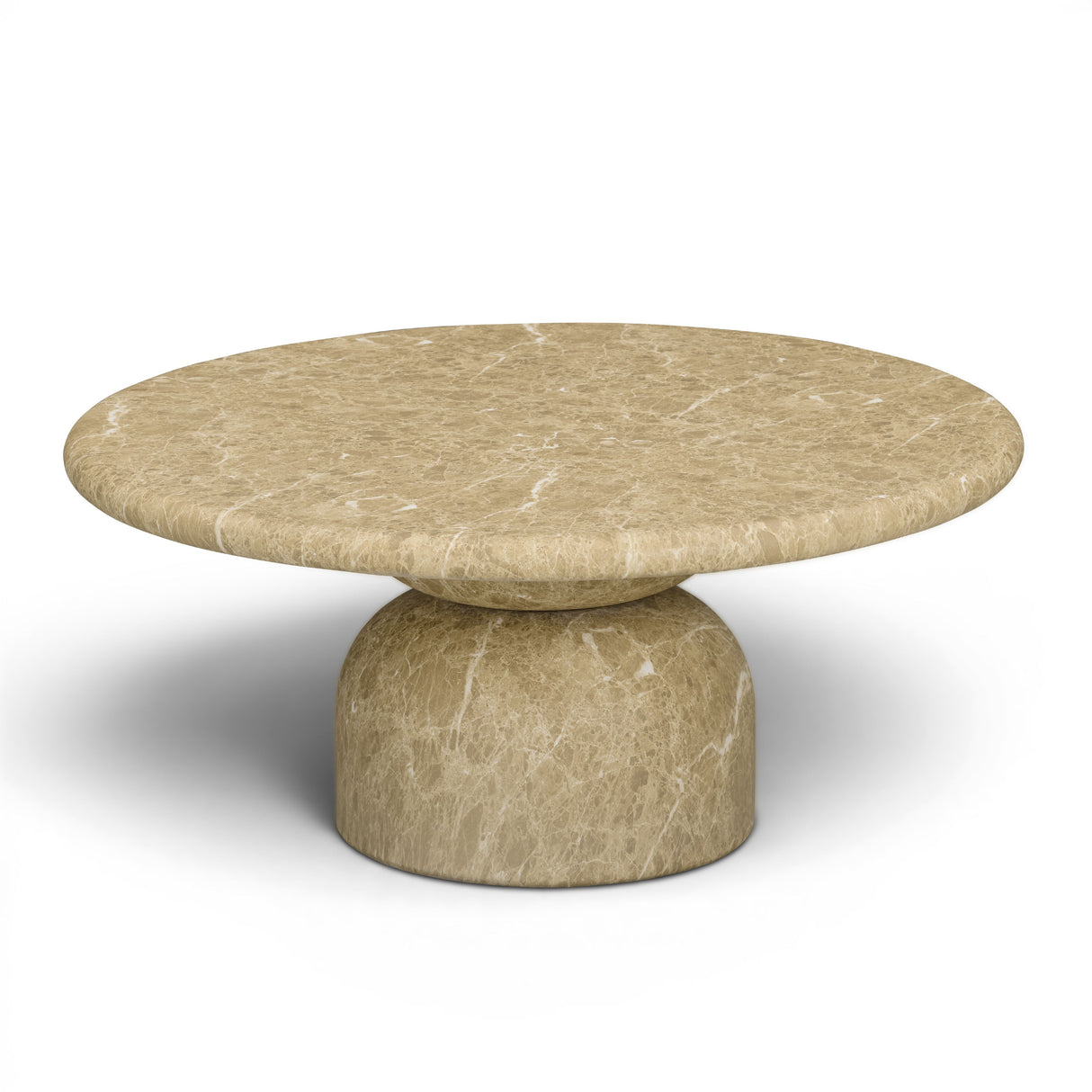 Cynthia 36" Light Emperador Faux Marble Indoor/Outdoor Coffee Table by TOV Furniture at Eve Furniture