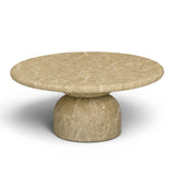 Cynthia 36" Light Emperador Faux Marble Indoor/Outdoor Coffee Table by TOV Furniture at Eve Furniture