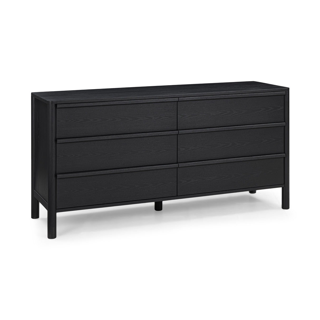 Tyra 62" Black Ash 6-Drawer Dresser