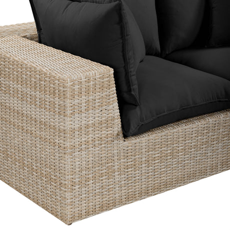 Cali 80" Performance Fabric & Wicker Outdoor Loveseat by TOV Furniture at Eve Furniture