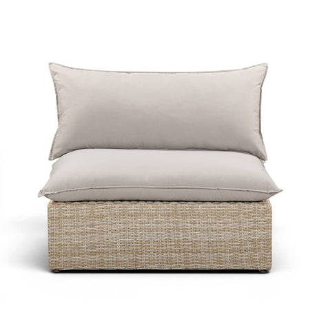 Cali Performance Fabric & Wicker Outdoor Armless Chair by TOV Furniture at Eve Furniture