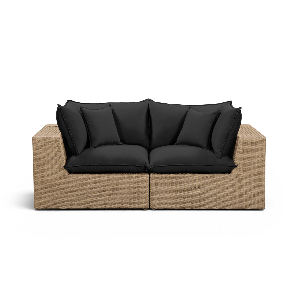 Cali 80" Performance Fabric & Wicker Outdoor Loveseat by TOV Furniture at Eve Furniture