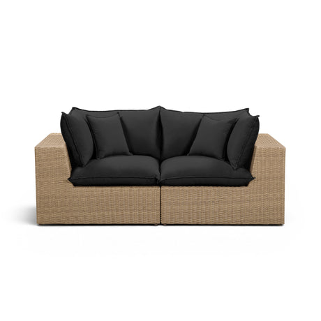 Cali 80" Performance Fabric & Wicker Outdoor Loveseat by TOV Furniture at Eve Furniture