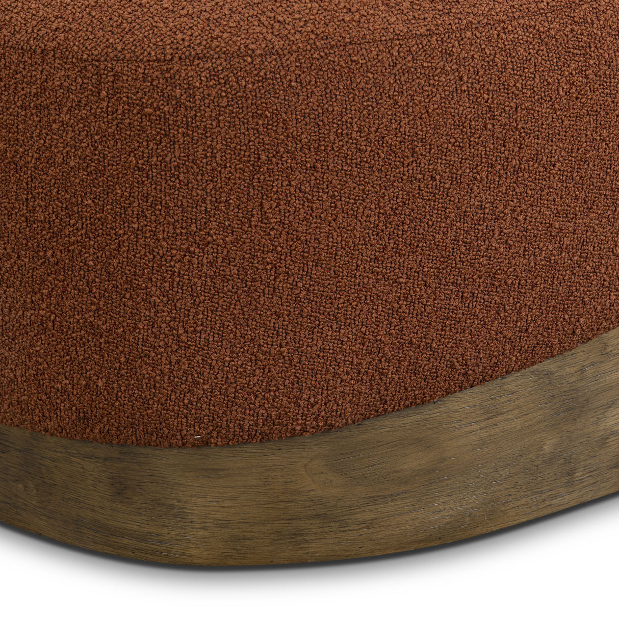 Domina Autumn Red Boucle Ottoman by TOV Furniture at Eve Furniture