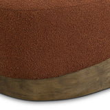 Domina Autumn Red Boucle Ottoman by TOV Furniture at Eve Furniture