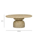 Cynthia 36" Light Emperador Faux Marble Indoor/Outdoor Coffee Table by TOV Furniture at Eve Furniture