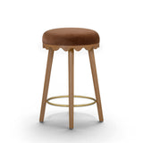 Oodle Bronze Performance Vegan Mohair Light Walnut Counter Stool by TOV Furniture at Eve Furniture