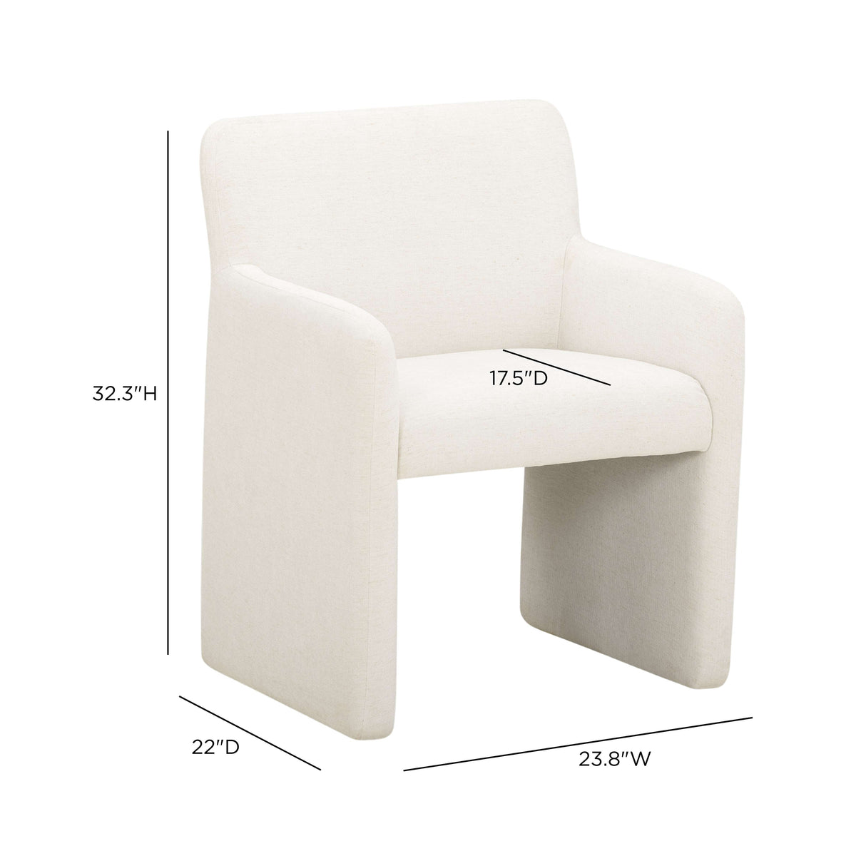 Crawley Performance Linen Chenille Dining Chair by TOV Furniture at Eve Furniture