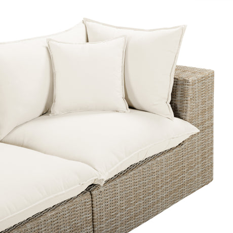 Cali 80" Performance Fabric & Wicker Outdoor Loveseat by TOV Furniture at Eve Furniture