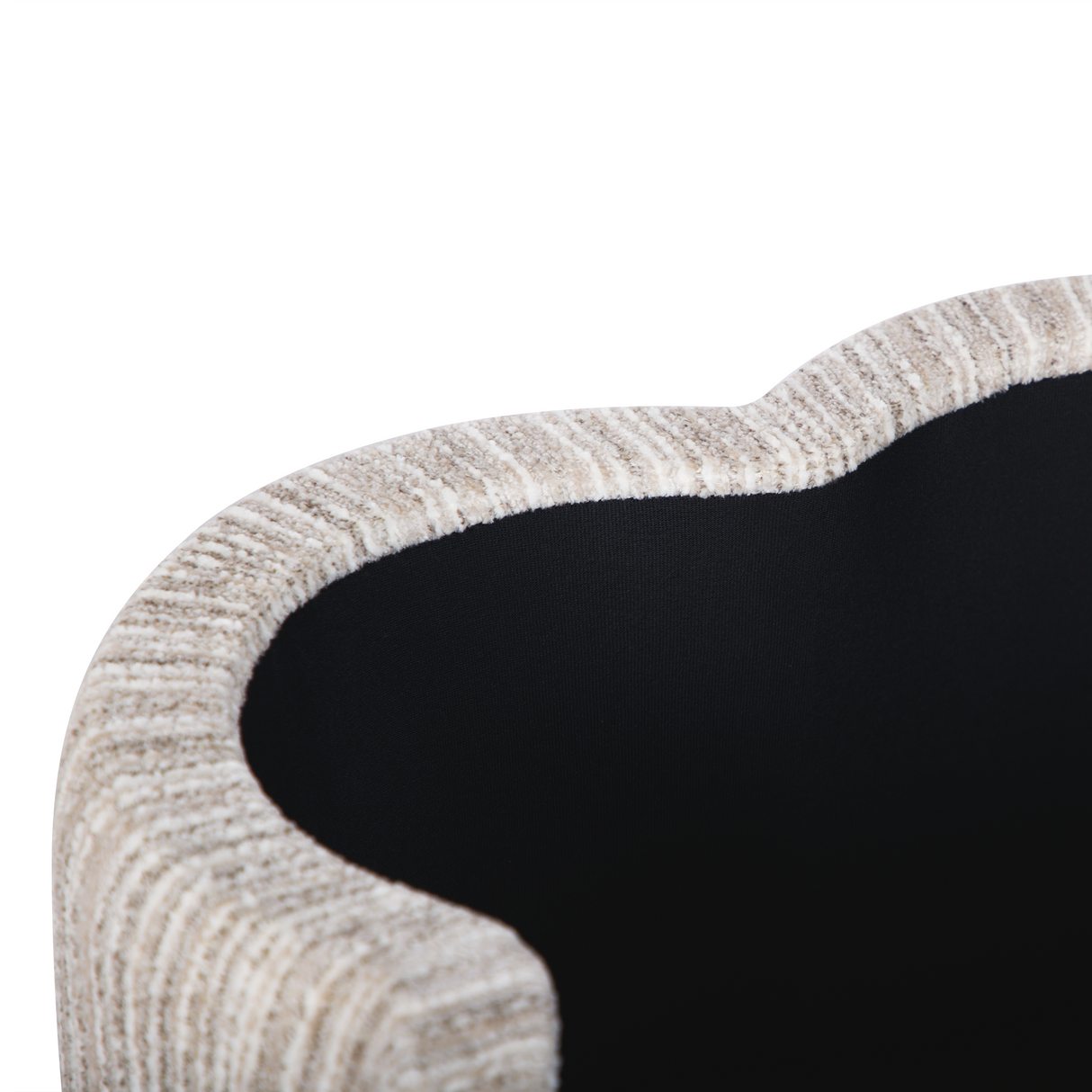 Lilou Cream Striped Jacquard Storage Accent Stool by TOV Furniture at Eve Furniture