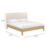 Rafaelle Natural Solid Ash King Bed by TOV Furniture at Eve Furniture