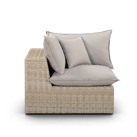Cali Performance Fabric & Wicker Outdoor Corner Chair by TOV Furniture at Eve Furniture