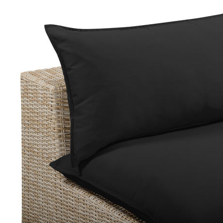 Cali Performance Fabric & Wicker Outdoor Armless Chair by TOV Furniture at Eve Furniture