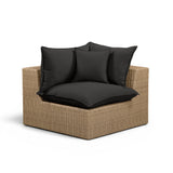 Cali Performance Fabric & Wicker Outdoor Corner Chair by TOV Furniture at Eve Furniture