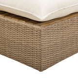 Cali Performance Fabric & Wicker Outdoor Ottoman by TOV Furniture at Eve Furniture