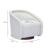 Clarke Cream Performance Boucle Swivel Accent Chair