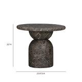 Cynthia Dark Emperador Faux Marble Indoor/Outdoor Side Table by TOV Furniture at Eve Furniture