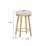 Oodle Cream Performance Vegan Mohair Natural Counter Stool by TOV Furniture at Eve Furniture