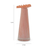 Ruff Ombre Pink Glass Vase