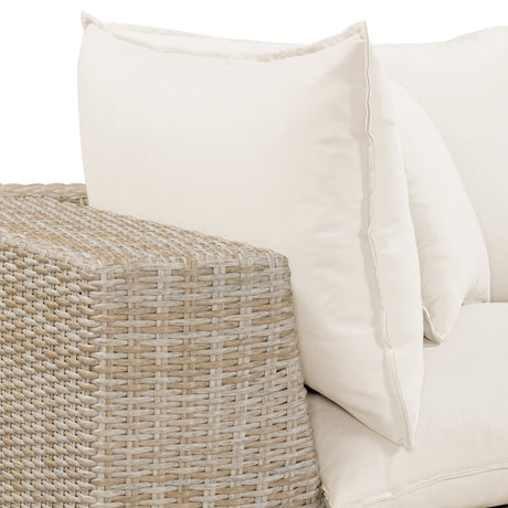 Cali 4-Piece Performance Fabric & Wicker Outdoor Sectional by TOV Furniture at Eve Furniture