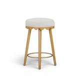 Oodle Cream Performance Vegan Mohair Natural Counter Stool by TOV Furniture at Eve Furniture