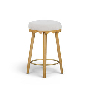 Oodle Cream Performance Vegan Mohair Natural Counter Stool by TOV Furniture at Eve Furniture