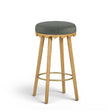 Oodle Green Performance Vegan Mohair Natural Bar Stool by TOV Furniture at Eve Furniture