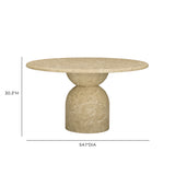 Cynthia 54" Light Emperador Faux Marble Indoor/Outdoor Dining Table by TOV Furniture at Eve Furniture