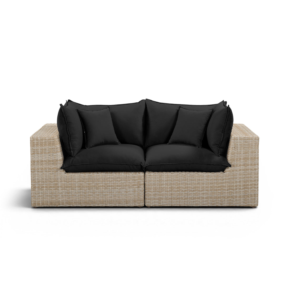 Cali 80" Performance Fabric & Wicker Outdoor Loveseat by TOV Furniture at Eve Furniture