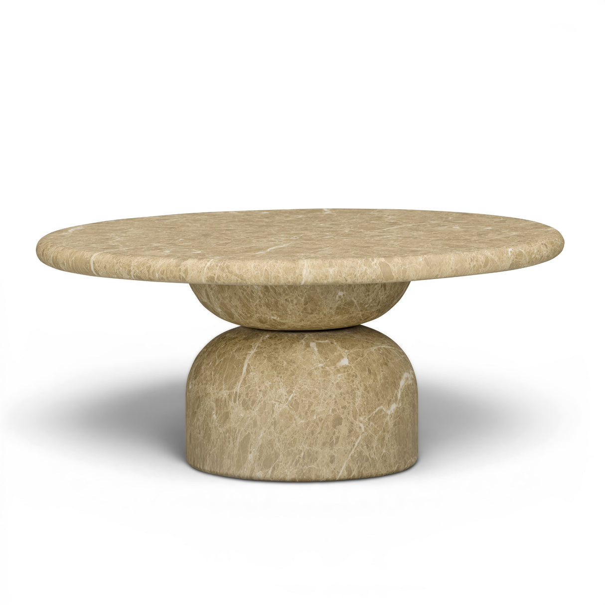 Cynthia 36" Light Emperador Faux Marble Indoor/Outdoor Coffee Table by TOV Furniture at Eve Furniture