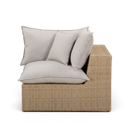 Cali Performance Fabric & Wicker Outdoor Corner Chair by TOV Furniture at Eve Furniture