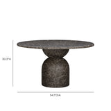 Cynthia 54" Dark Emperador Faux Marble Indoor/Outdoor Dining Table by TOV Furniture at Eve Furniture