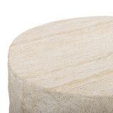 Roxanne Faux Travertine Indoor/Outdoor Concrete Side Table by TOV Furniture at Eve Furniture