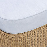 Axel Blue Boucle Outdoor Ottoman