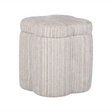 Lilou Cream Striped Jacquard Storage Accent Stool by TOV Furniture at Eve Furniture