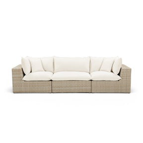 Cali 120" Performance Fabric & Wicker Outdoor Sofa by TOV Furniture at Eve Furniture