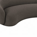 Kendall 120" Java Brown Textured Chenille Sofa