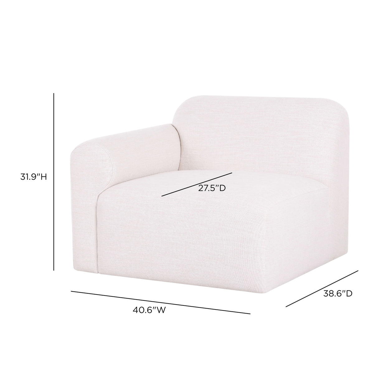 Gorge Modular Corner Chair by TOV Furniture at Eve Furniture
