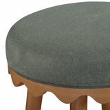 Oodle Green Performance Vegan Mohair Light Walnut Counter Stool by TOV Furniture at Eve Furniture