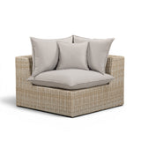 Cali Performance Fabric & Wicker Outdoor Corner Chair by TOV Furniture at Eve Furniture