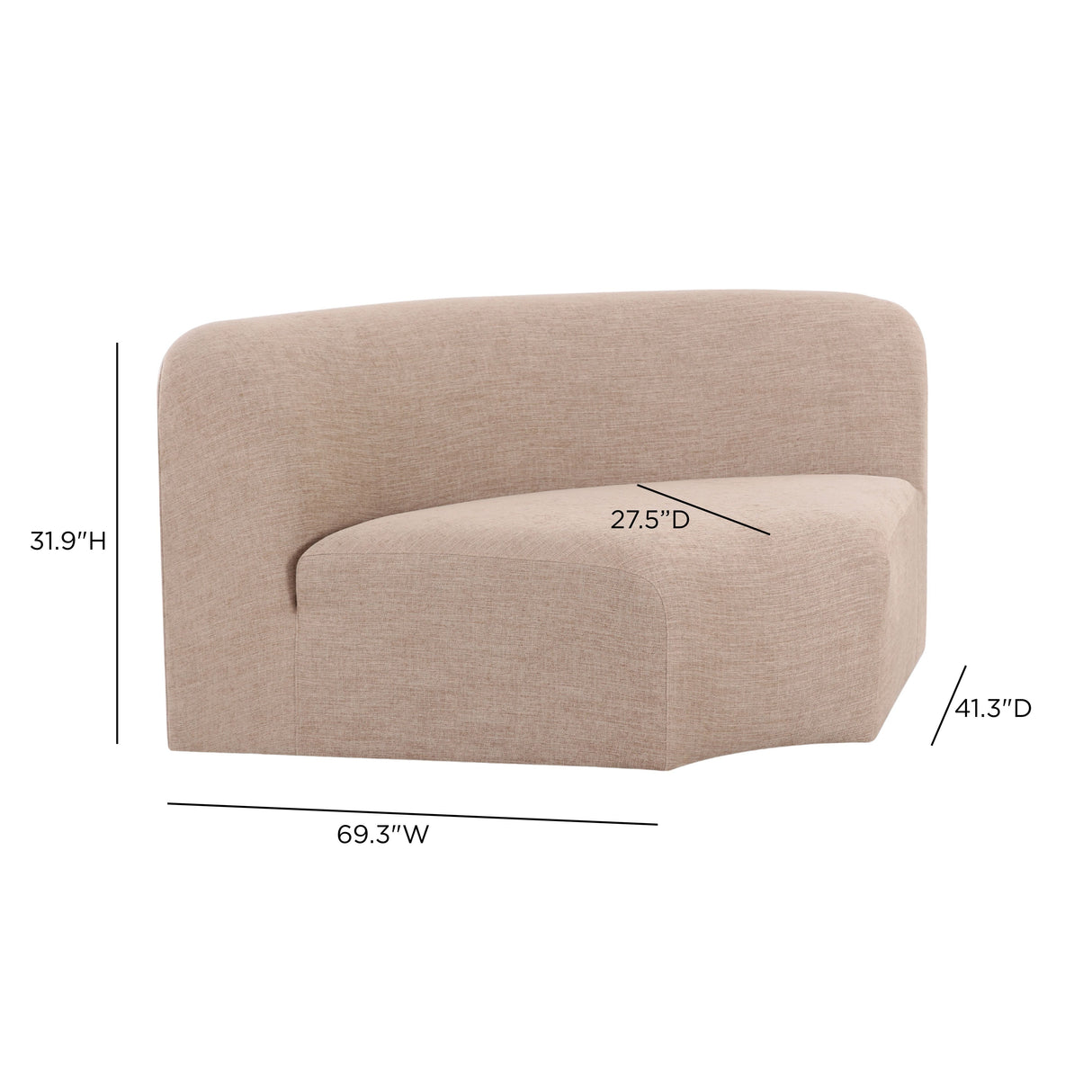 Gorge Modular Corner Wedge by TOV Furniture at Eve Furniture