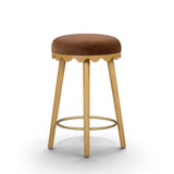 Oodle Bronze Performance Vegan Mohair Natural Counter Stool by TOV Furniture at Eve Furniture