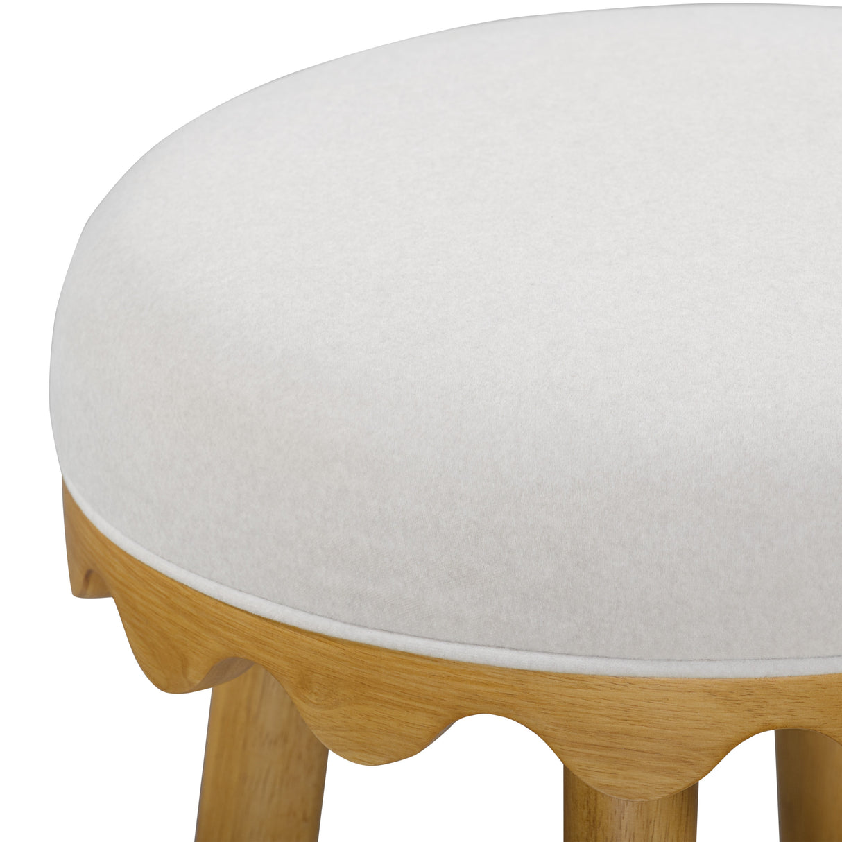Oodle Cream Performance Vegan Mohair Natural Counter Stool by TOV Furniture at Eve Furniture