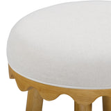 Oodle Cream Performance Vegan Mohair Natural Counter Stool by TOV Furniture at Eve Furniture