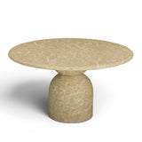Cynthia 54" Light Emperador Faux Marble Indoor/Outdoor Dining Table by TOV Furniture at Eve Furniture