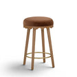 Oodle Bronze Performance Vegan Mohair Light Walnut Counter Stool by TOV Furniture at Eve Furniture