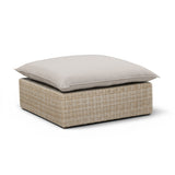 Cali Performance Fabric & Wicker Outdoor Ottoman by TOV Furniture at Eve Furniture